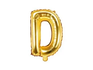 Air-Filled Folienballon Buchstabe "D'', 35cm, gold