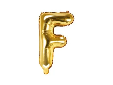 Air-Filled Folienballon Buchstabe "F'', 35cm, gold