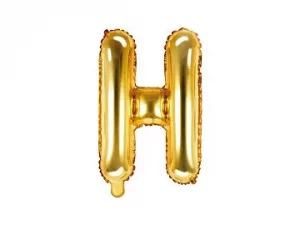 Air-Filled Folienballon Buchstabe "H'', 35cm, gold