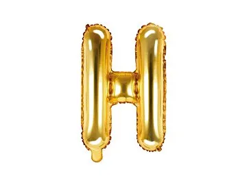 icon_FB2M-H-019_01_S Air-Filled Folienballon Buchstabe "H'', 35cm, gold