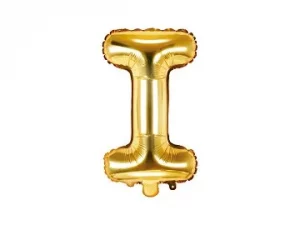 Air-Filled Folienballon Buchstabe "I'', 35cm, gold