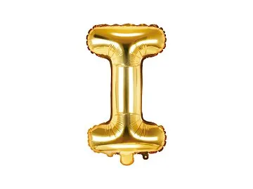 Air-Filled Folienballon Buchstabe "I'', 35cm, gold