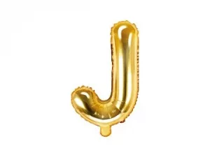 Air-Filled Folienballon Buchstabe "J'', 35cm, gold