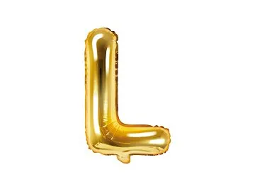 Air-Filled Folienballon Buchstabe "L'', 35cm, gold