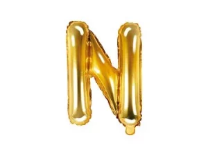 Air-Filled Folienballon Buchstabe "N'', 35cm, gold