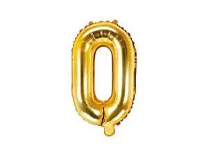 Air-Filled Folienballon Buchstabe "O'', 35cm, gold