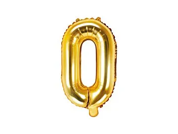 Air-Filled Folienballon Buchstabe "O'', 35cm, gold