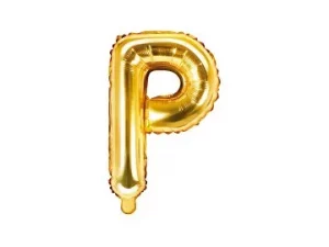 Air-Filled Folienballon Buchstabe "P'', 35cm, gold