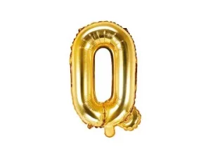 Air-Filled Folienballon Buchstabe "Q'', 35cm, gold