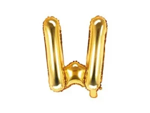 Air-Filled Folienballon Buchstabe "W'', 35cm, gold