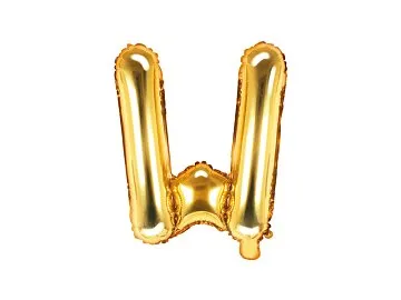 Air-Filled Folienballon Buchstabe "W'', 35cm, gold