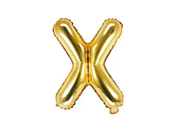 Air-Filled Folienballon Buchstabe "X'', 35cm, gold