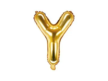 Air-Filled Folienballon Buchstabe "Y'', 35cm, gold