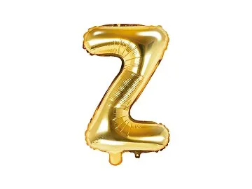 Air-Filled Folienballon Buchstabe "Z'', 35cm, gold