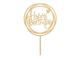 18546_CM185460 Tortentopper Happy Birthday gold