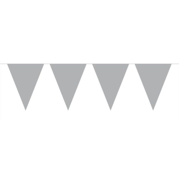 Mini-Wimpelkette silber, 3m