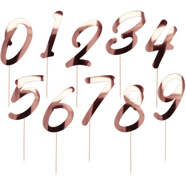 Cake Topper Rosegold 15cm - 20 Stück