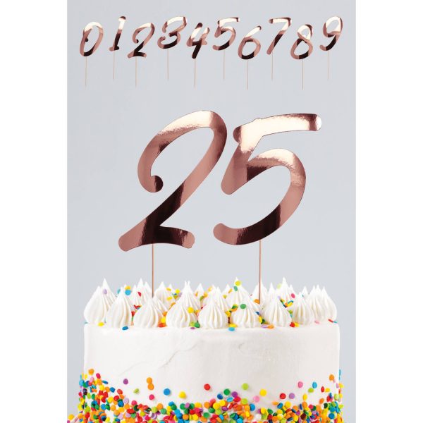 Cake Topper Rosegold 15cm - 20 Stück