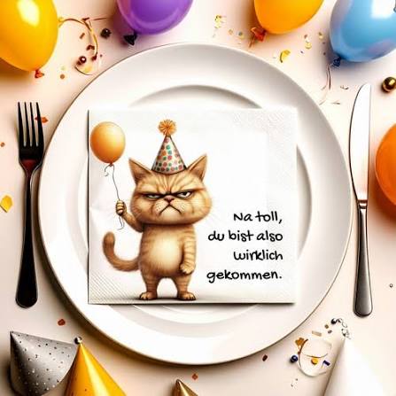 Katze 20 Servietten Happy Cat - Party-Katze 33x33cm