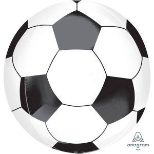 Folienballon Orbz® - Fußball - 38 x 40 cm