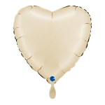 Folienballon "Herz" Satin Cream 46cm