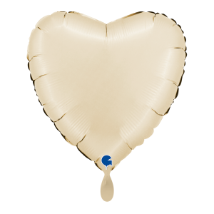 Folienballon "Herz" Satin Cream 46cm