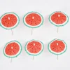 6 Sonnenschirm ( Melone) Picks 8 cm – Aloha