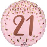 Folienballon 21 Pretty Pink 43cm