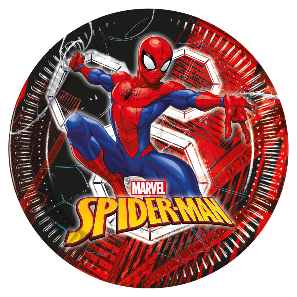 8 Pappteller 23 cm – Spiderman