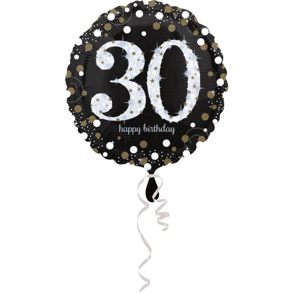 Folienballon Holo Sparkling Birthday 30