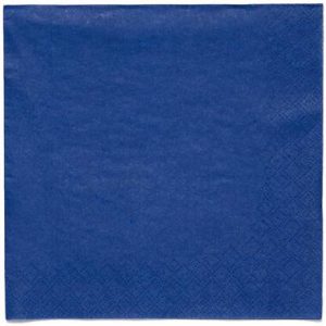 20 Servietten uni 3-lagig dunkelblau 33x33cm