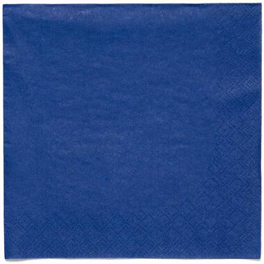 20 Servietten uni 3-lagig dunkelblau 33x33cm