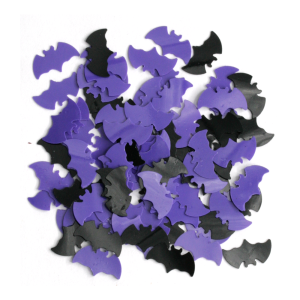 Tisch Konfetti Schwarz/lila Fledermäuse – 14 Gramm