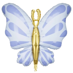 Folienballon Schmetterling Butterfly Blue