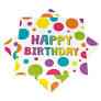 20 Servietten Happy Birthday 3-lagig 33 x 33 cm bunt