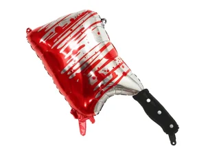 Folienballon Hackmesser mit Blut, 36.5x88.5 cm
