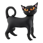 Stehender Folienballon Katze, 45x48 cm, schwarz