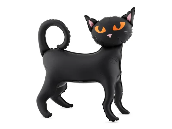 Stehender Folienballon Katze, 45x48 cm, schwarz