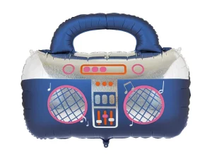 Folienballon Boombox, 98x70.5 cm, dunkelblau