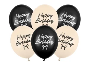 big_SB14P-362-000-6_01_S Ballons Happy Birthday Schleifen, 30 cm, Mix