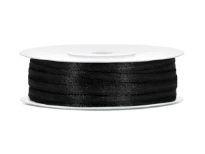 Geschenkband / Satinband - schwarz 3mm/50m