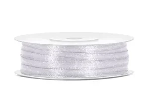 Geschenkband / Satinband - weiß 3mm/50m