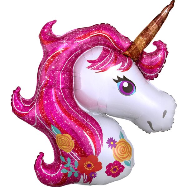 Folienballon - Form - Einhorn - 83 x 73 cm