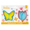 Decora Ausstecher aus Kunstoff Schmetterling und Tulpe 2-TLG
