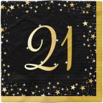 16 Servietten 21 Starlight Birthday 33 x 33 cm