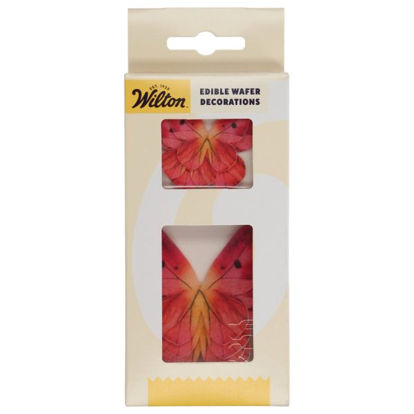 Wilton Edible Wafer Decorations Butterflies Ombre Pink set/8