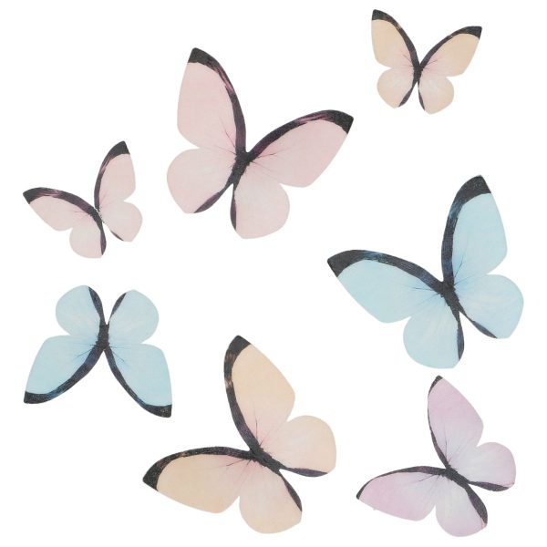 Wilton Edible Wafer Decorations Butterflies Pastel set/8