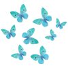 Wilton Edible Wafer Decorations Butterflies Ombre Blue set/8