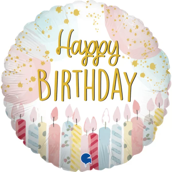 21 Air filled Mini Shape Happy Birthday 20cm