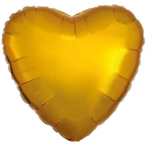 Folienballon Form Herz - Metallic Gold - 45 cm